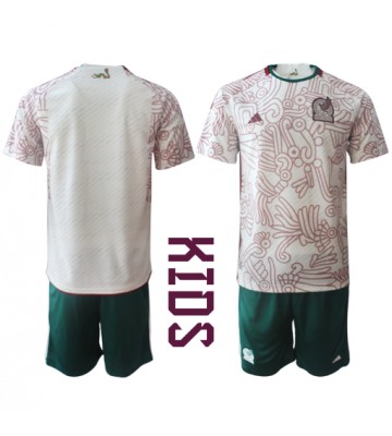 Maillot de foot Mexique Extérieur enfant Monde 2022 Manches Courte (+ pantalon court)